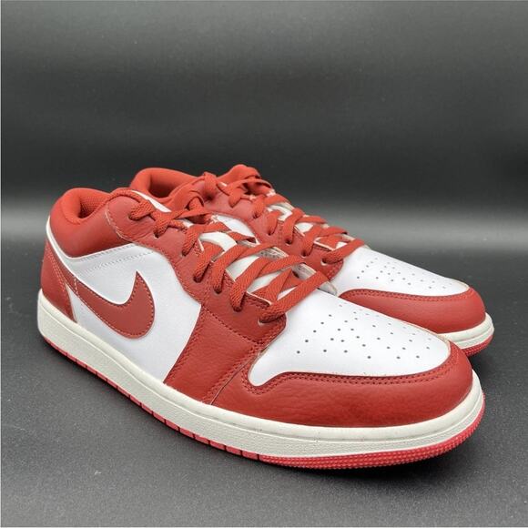 Nike Air Jordan 1 Low Shoes Dune Red White Lobster FJ3459-160 Men's Size 11 - Picture 5 of 5